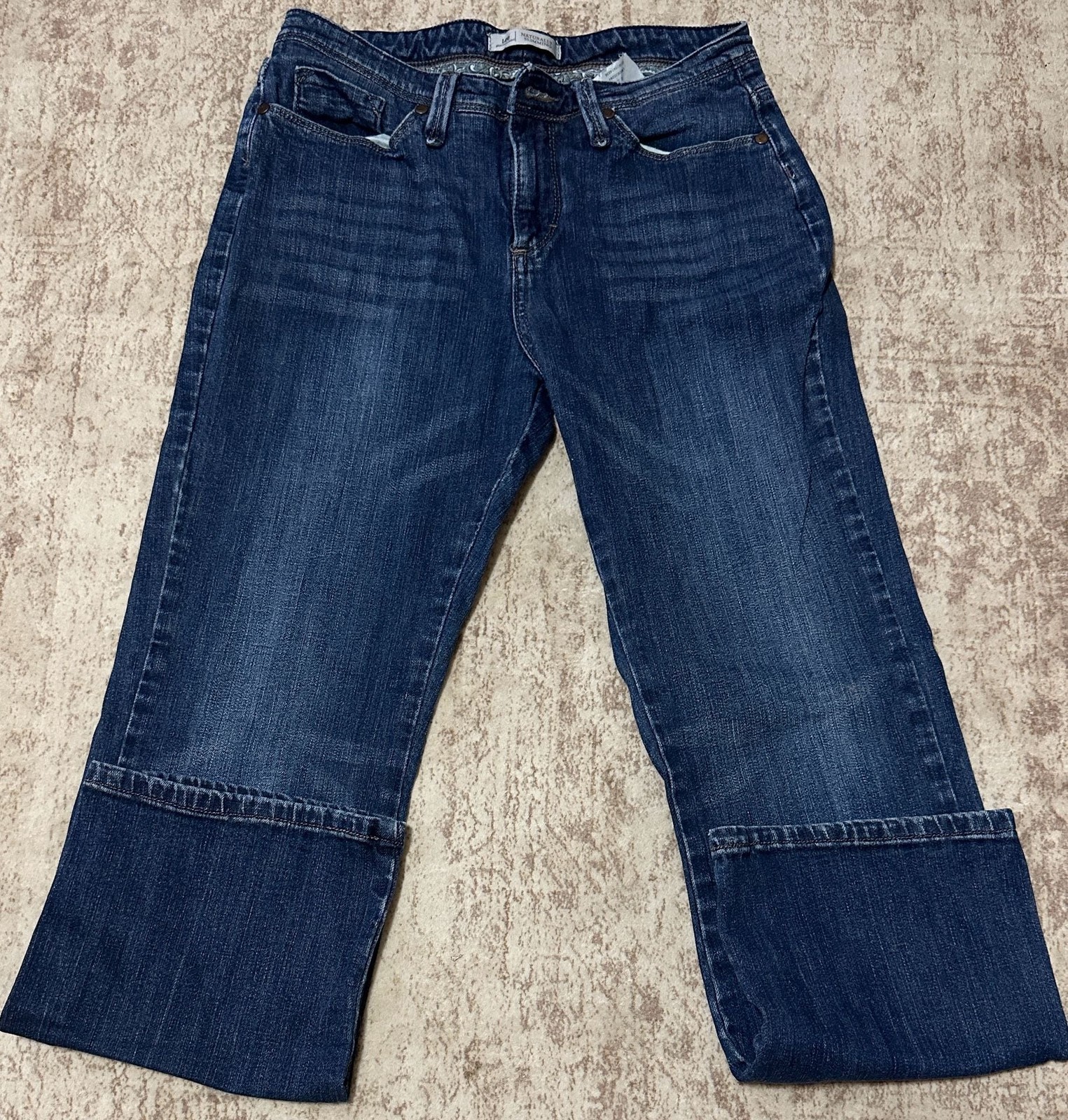 Lee Platinum Label Naturally Slimming Women’s Dark Wash Cropped Jeans Size 8S