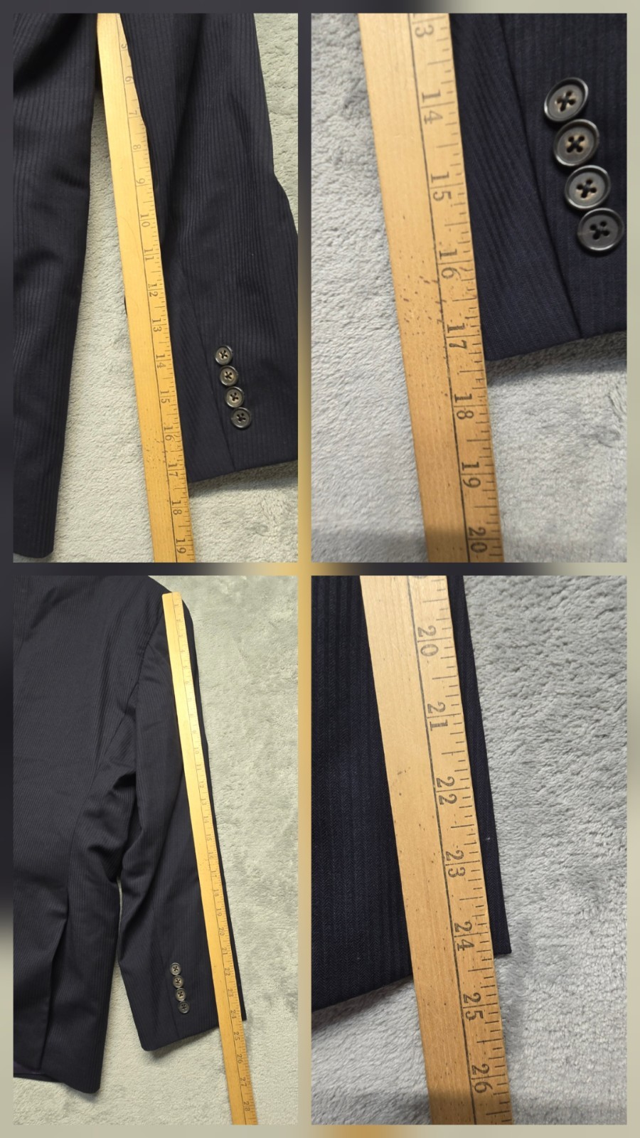 Ted Baker Endurance Sport Coat Mens Size 44R Black Wool Two Button Double Vented