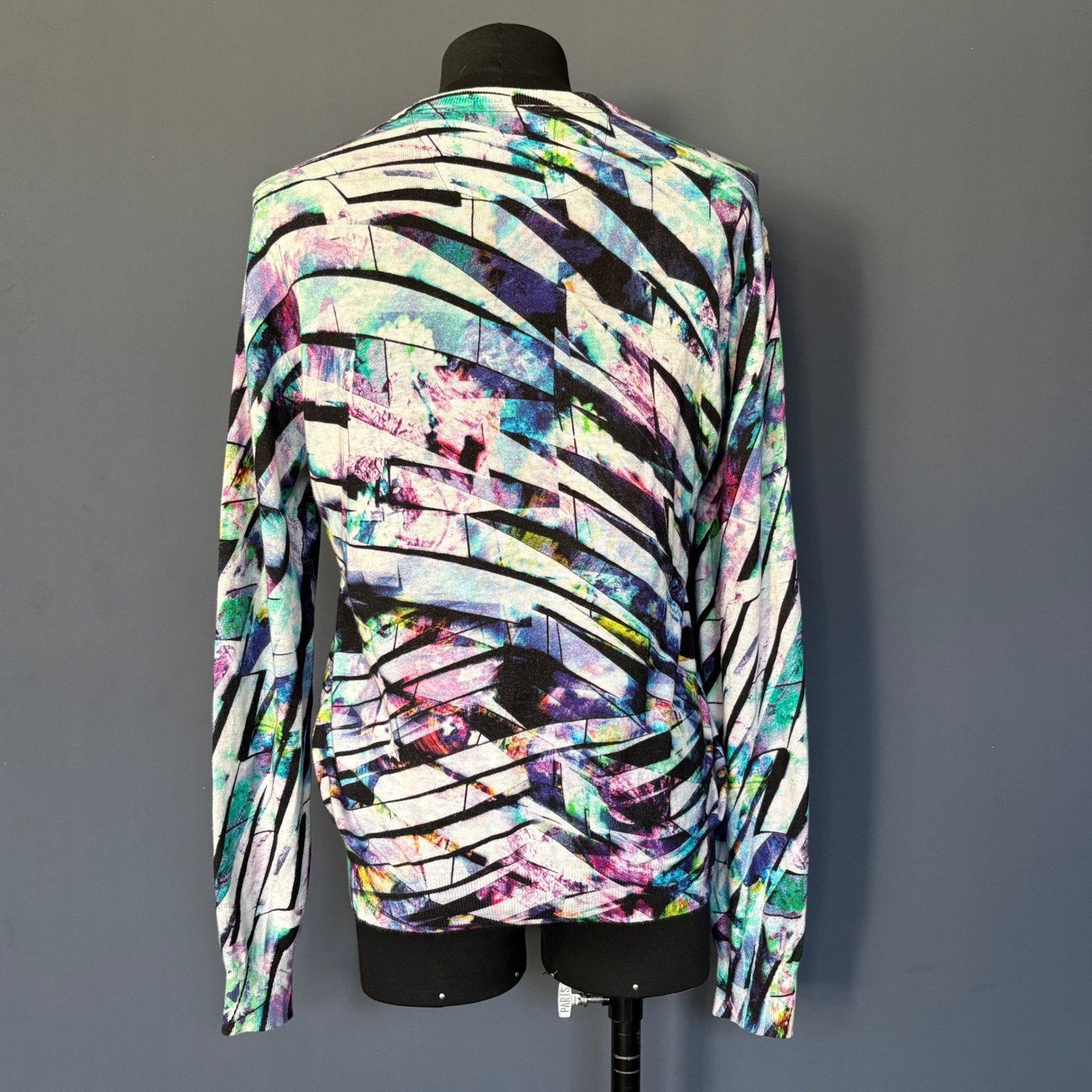 Mens Robert Graham Barrel Sweater | Size S | Linen Blend – Lightweight Geometric