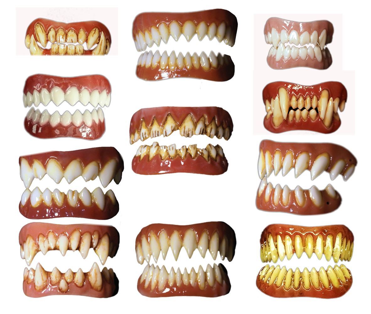 Evil Clown Pennywise Werewolf Grell Hyde Raptor Orc Minion Gaul FX Fangs Teeth
