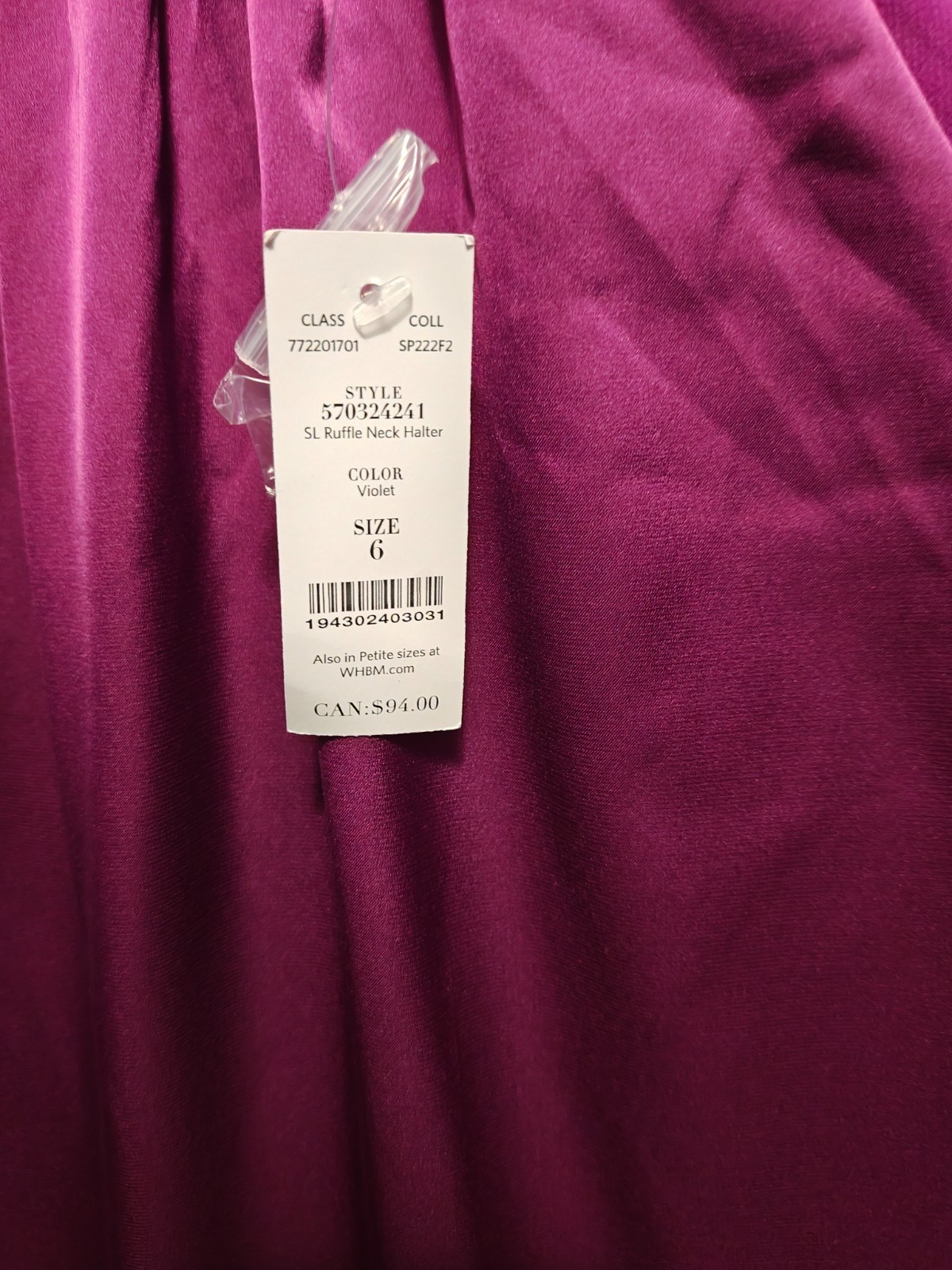 NWT White House Black Market FAB! Sleeveless Ruffle Neck Halter Tank Blouse 6