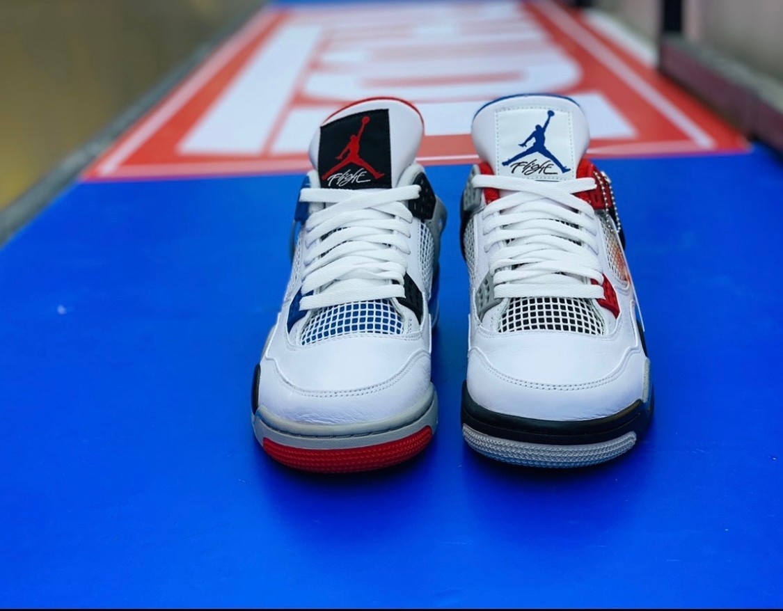 Jordan 4 Retro What The Mid Top Men s White Basketball Shoes