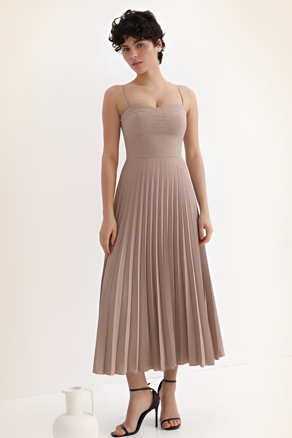 Beige Eclipse Corset Dress by FemeAdor – Size SMALL (S) – Made in Ukraine