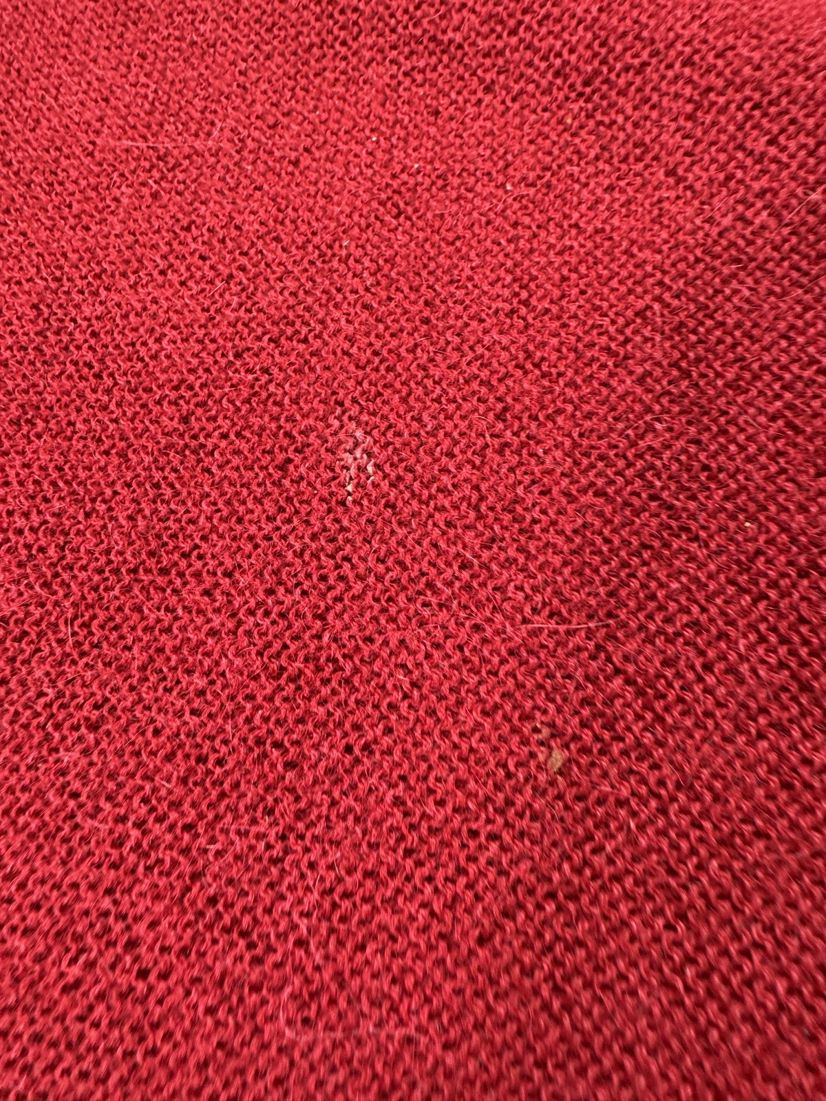 Garmany Sweater Mens Large 100% Alpaca Red Pullover Casual V-Neck Classic
