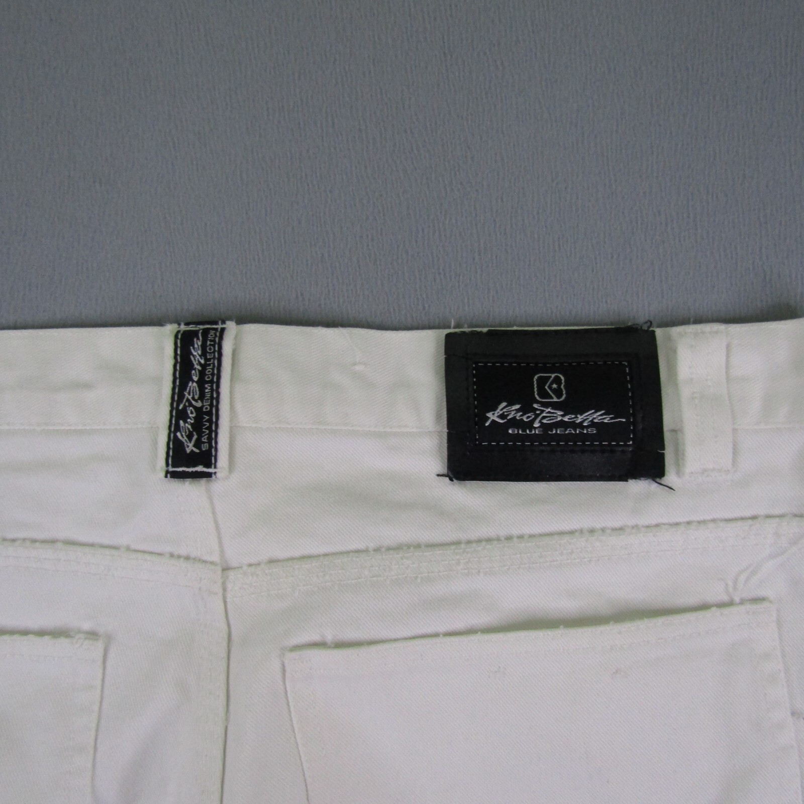 Vintage Kno Betta Jeans Mens 36 White Denim Carpenter Painters Cargo Baggy Y2K ^
