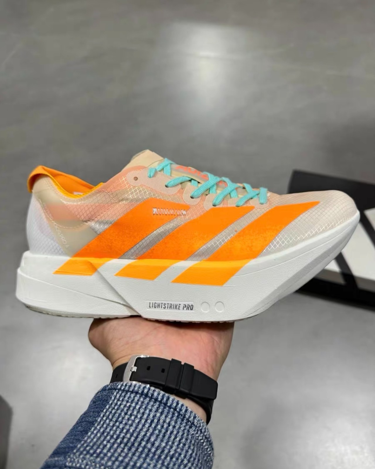 adidas Adizero Adios Pro 4 Crystal Sand / Flash Orange JR 1241
