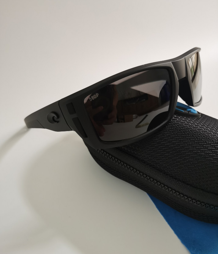 Costa Del Mar Men’s Diego Matte Black /Gray Mirror Polarized Sunglasses 580p