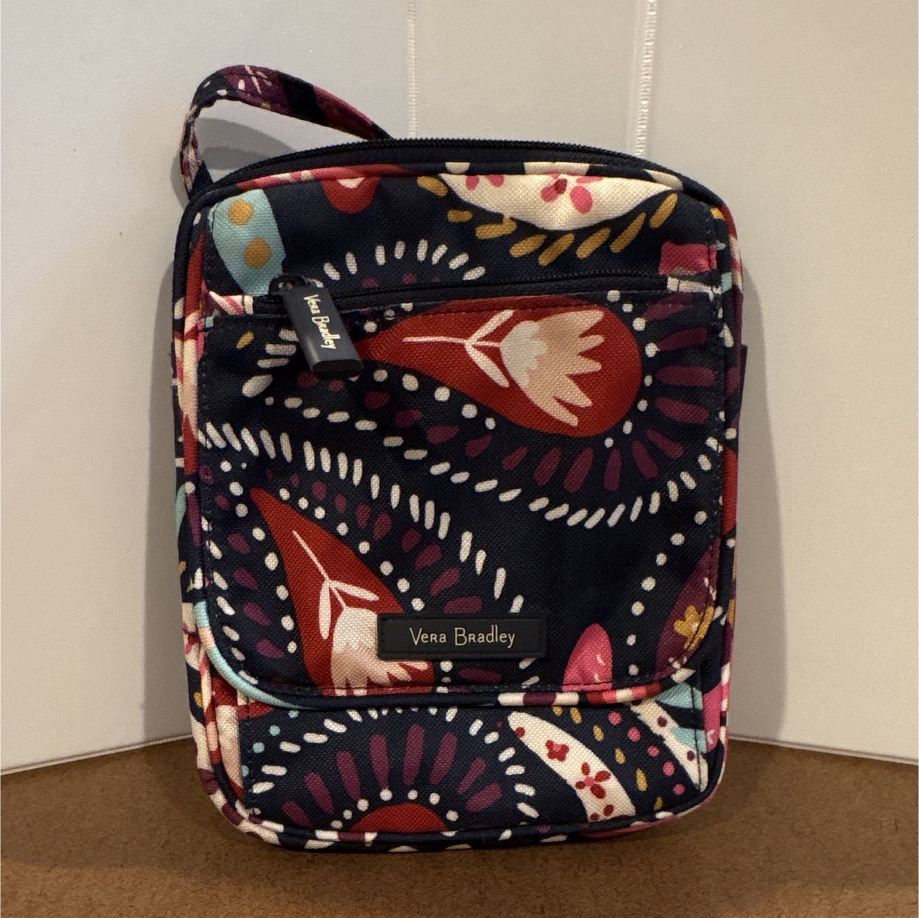 Vera Bradley Small Floral Multicolor Zip Crossbody Bag w/ Adjustable Strap