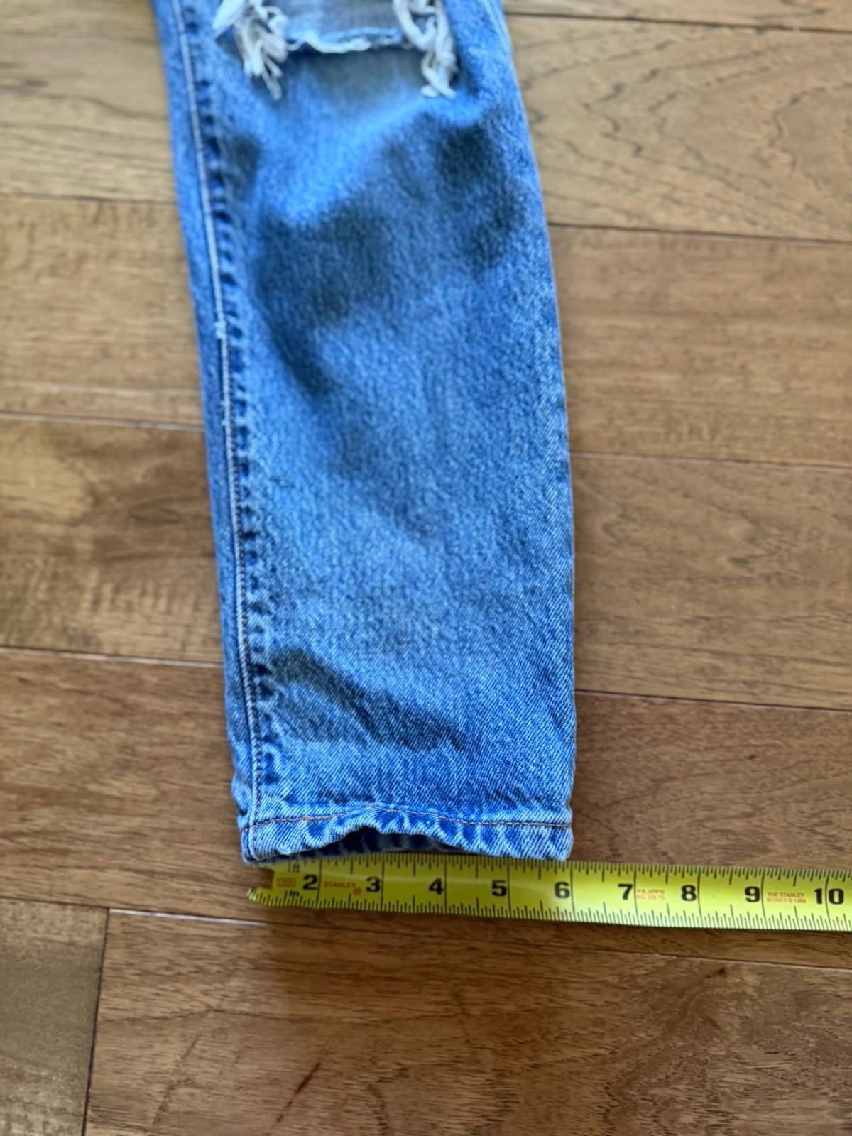 Levi’s Premium 501 S Skinny High Rise Jeans Distressed Wash 2019 Big E