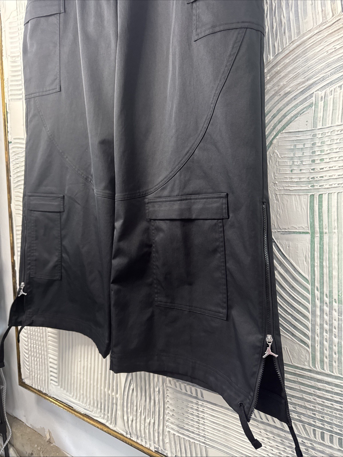Nike Air Jordan Chicago Black Wide Leg Women’s Trousers Size XL Cargo Pants