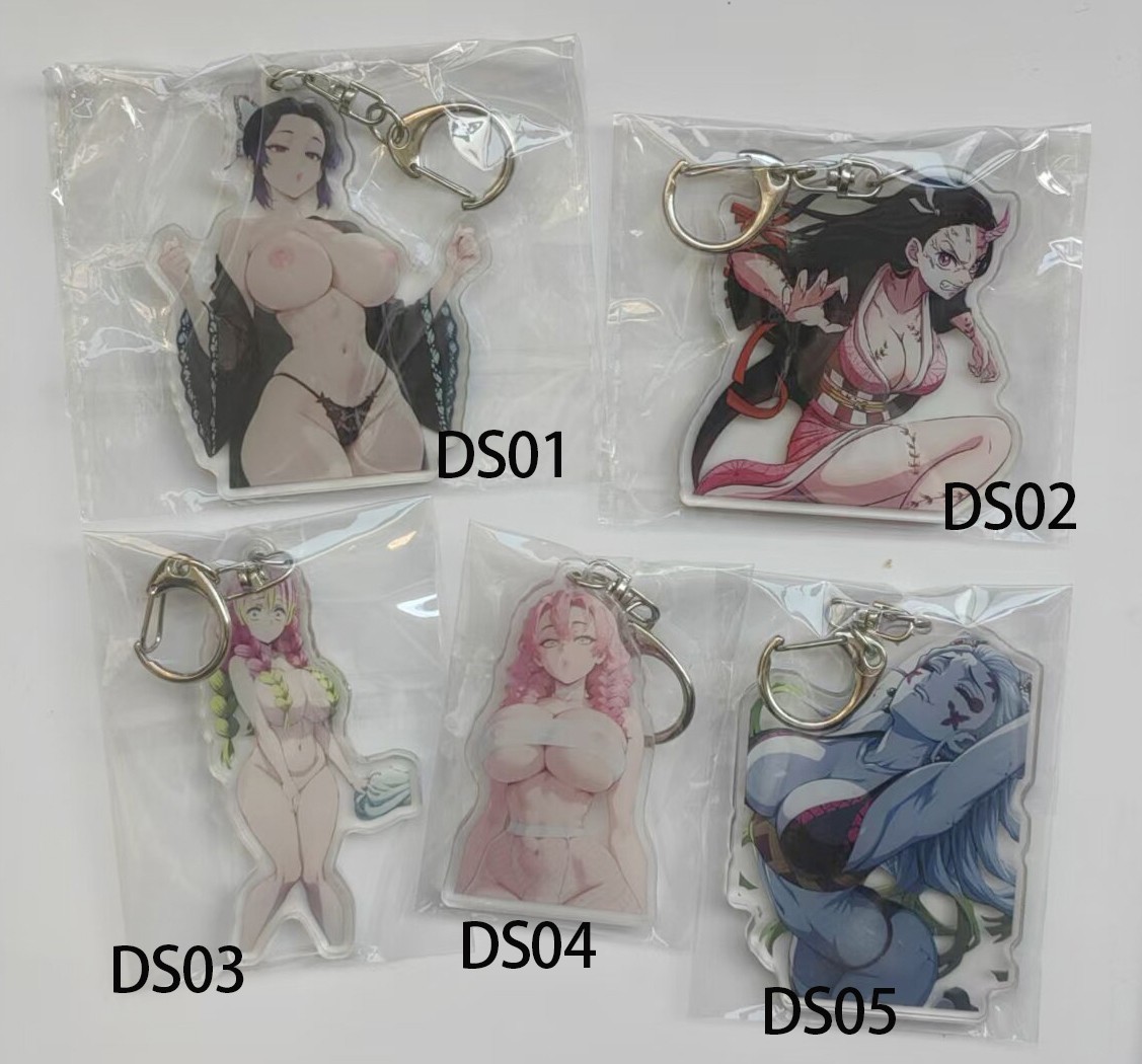5PCS Demon Slayer Hashira Daki Mitsuri Nezuko Shinobu Acrylic Keychains You Pick