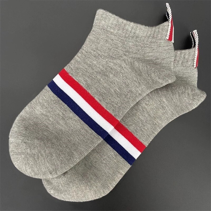 Thom Browne Men’s and Women’s Shallow Cut Short Boat Socks