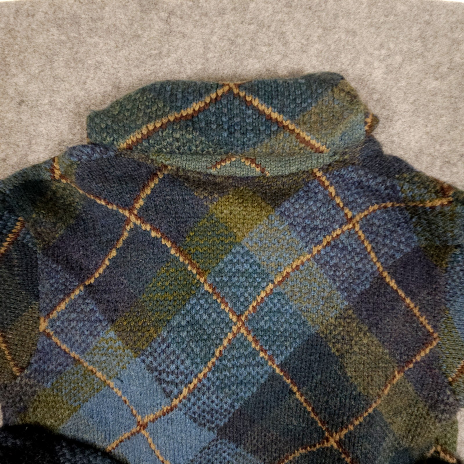 Lauren Ralph Lauren Cardigan Sweater Womens Small Hand Knit Lambswool Alpaca
