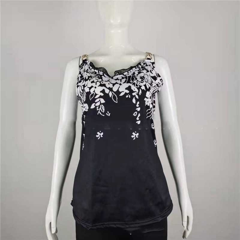 Ladies Tops Shirt Strappy Chain Womens Vest Plus Size Swing Sleeveless