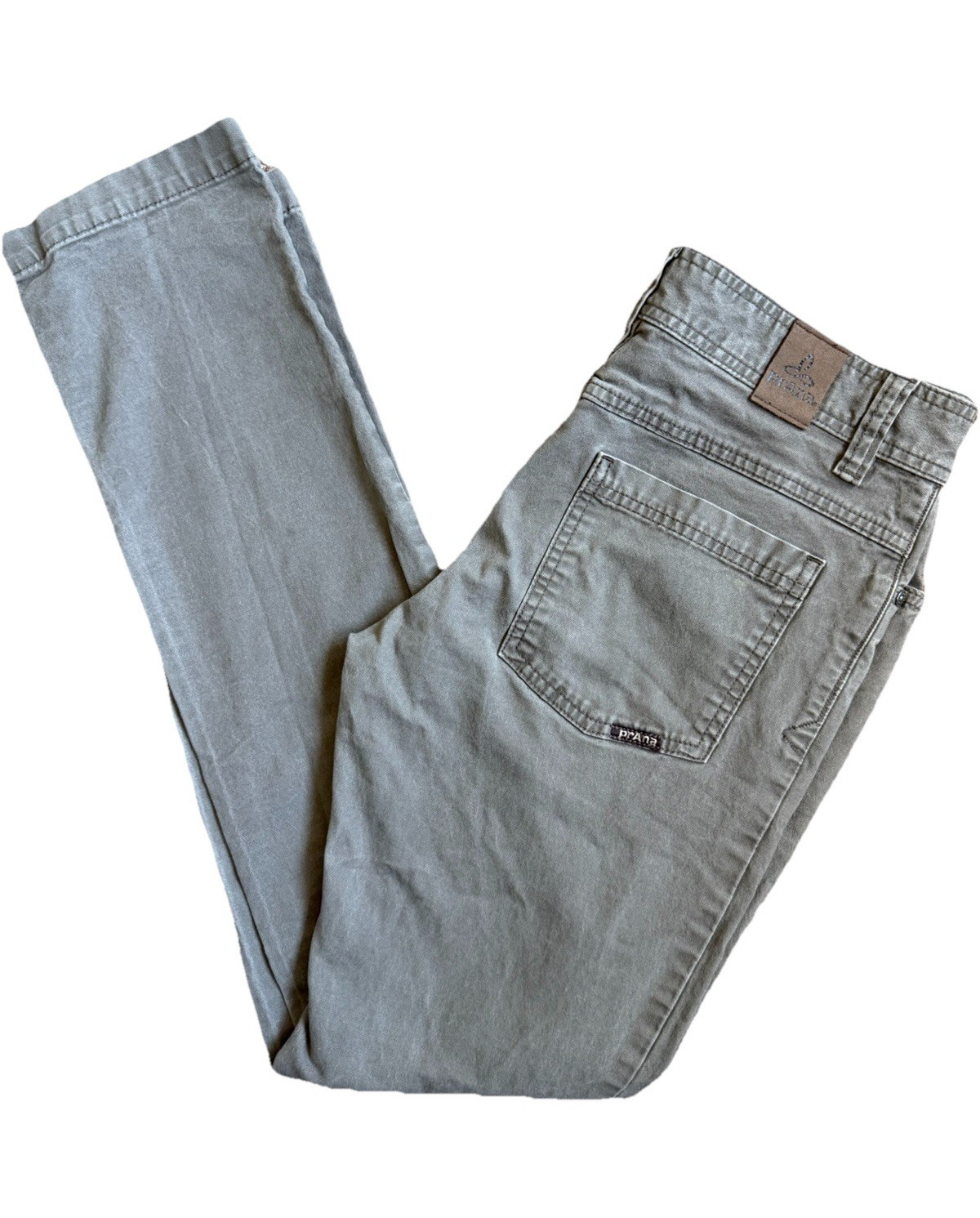 prAna Slim Fit Pants Men’s 30×32 Sage Green Gray Outdoor Hiking Travel Casual
