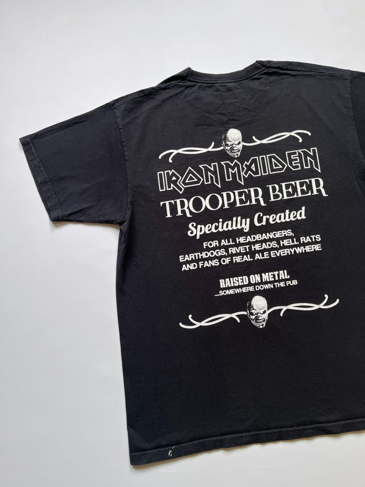 Vintage Iron Maiden Trooper Beer Metal Band T-Shirt Black Size L