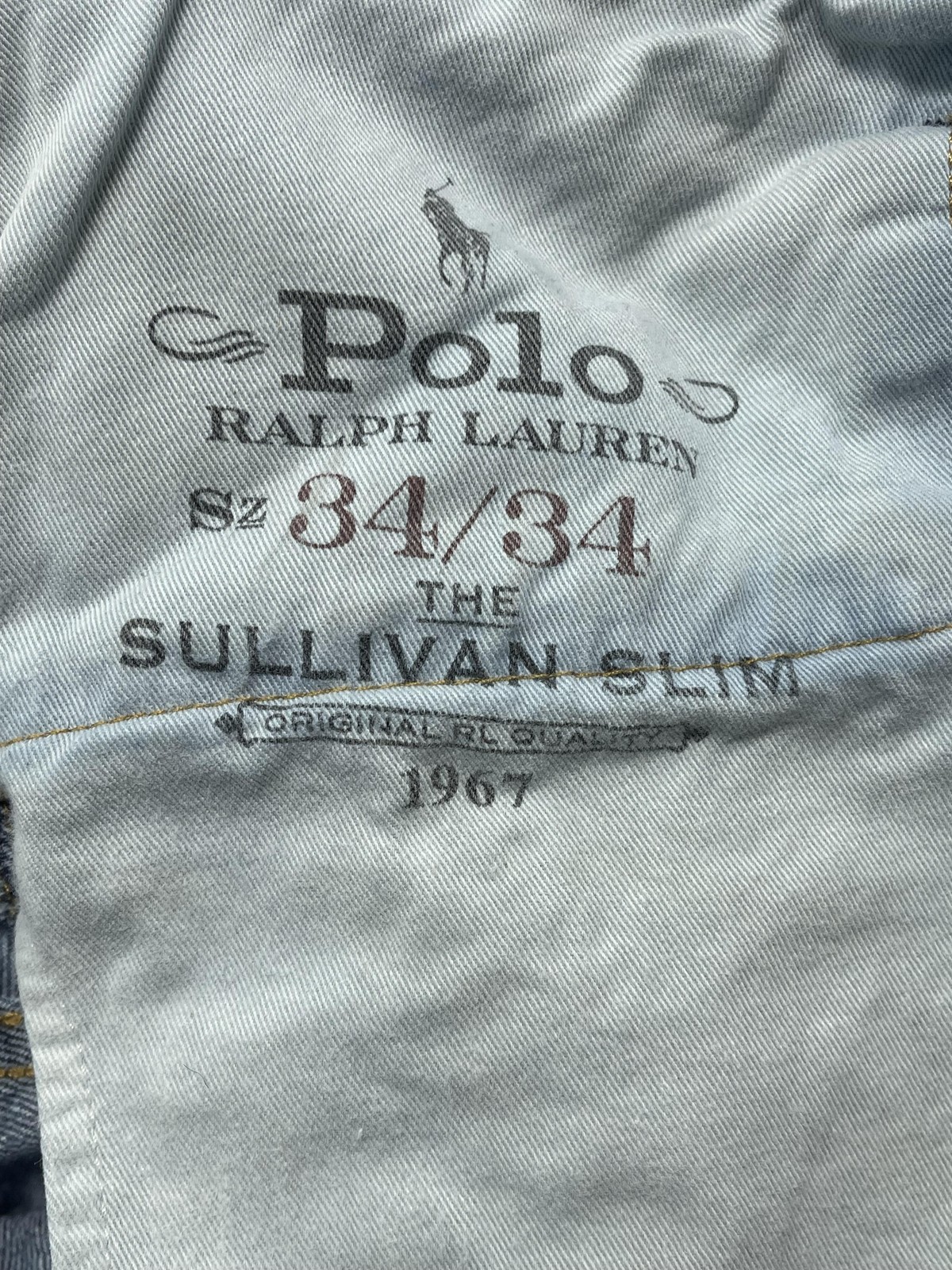 Polo Ralph Lauren The Sullivan Slim Jeans Mens 34×34 Blue Slim Straight Stretch