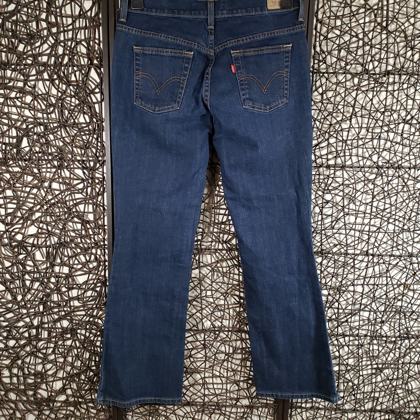 LEVI’S RED TAB 515 WOMENS ZIPPER FLY BOOTCUT JEANS SZ. 6 SHORT DARK WASH