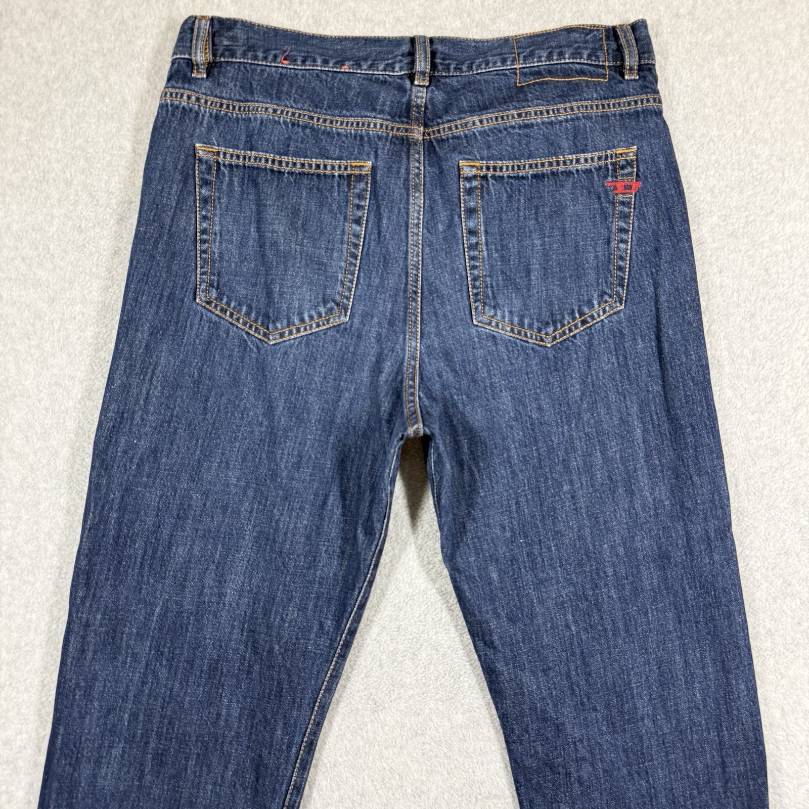Diesel Jeans Mens 32×29 Blue Tapered Leg Button Fly Modern Dark Wash