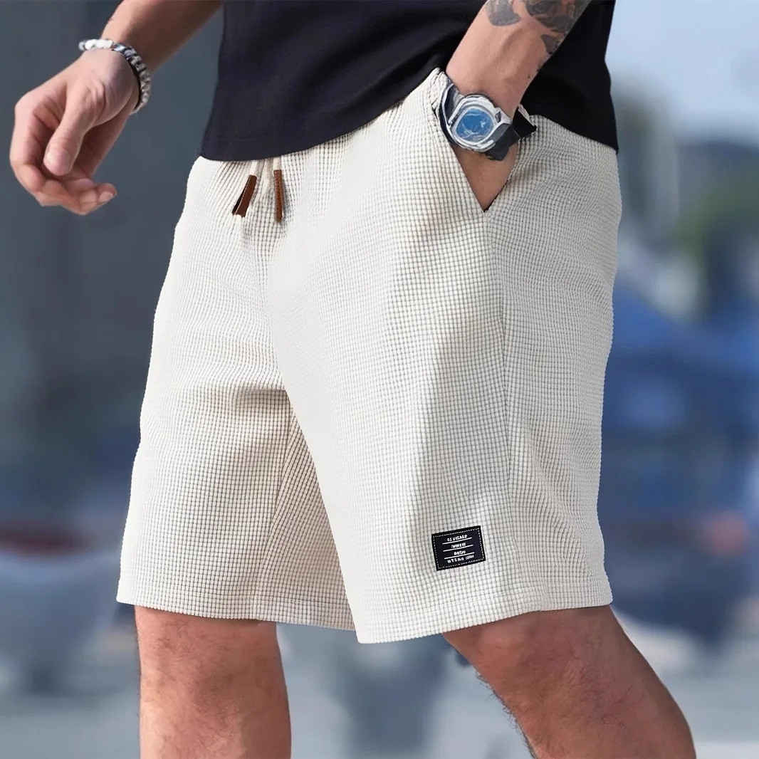 Men’s Summer Casual Sports Shorts Plaid Checkered Loose Knee Length Shorts Ameri