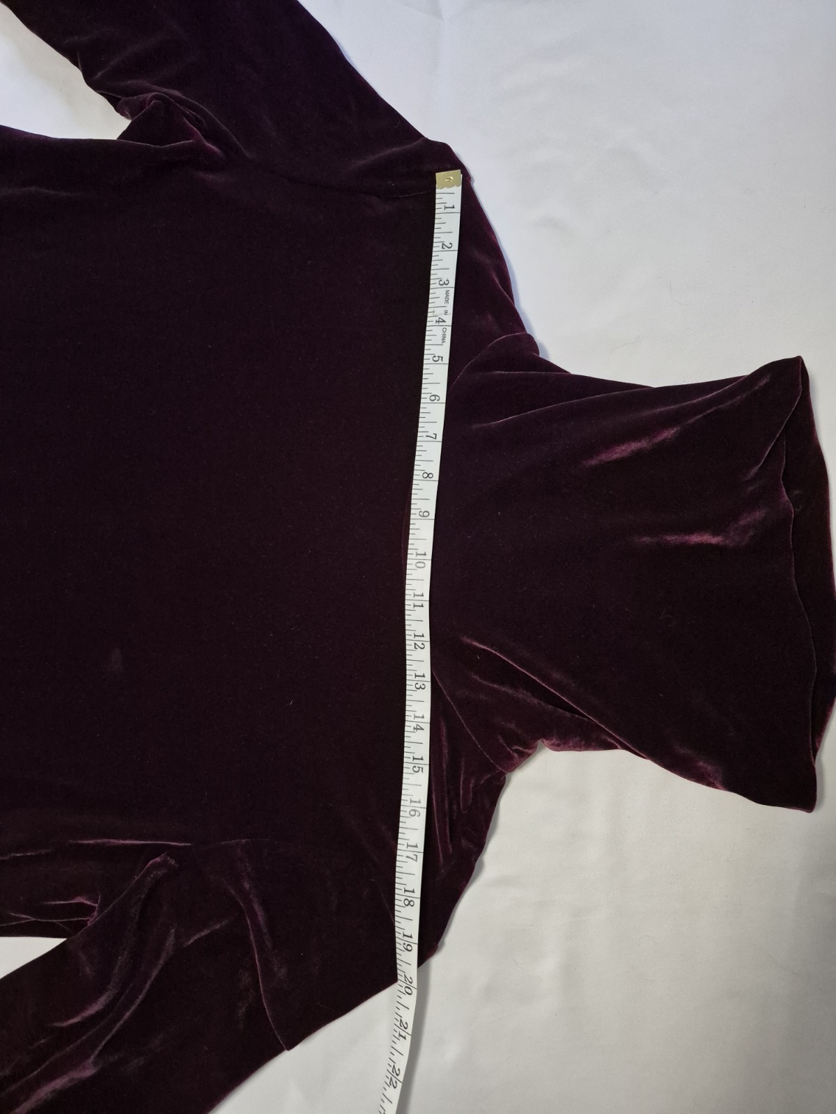 Nicole Miller Womens Purple Velvet Cowl Neck Long Sleeve Tunic Top Size 12