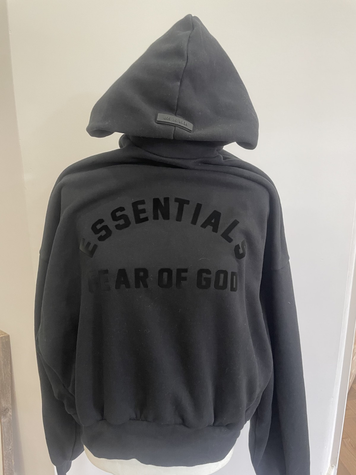 Fear of God Essential Hoodie Stretch Limo Black Size Medium