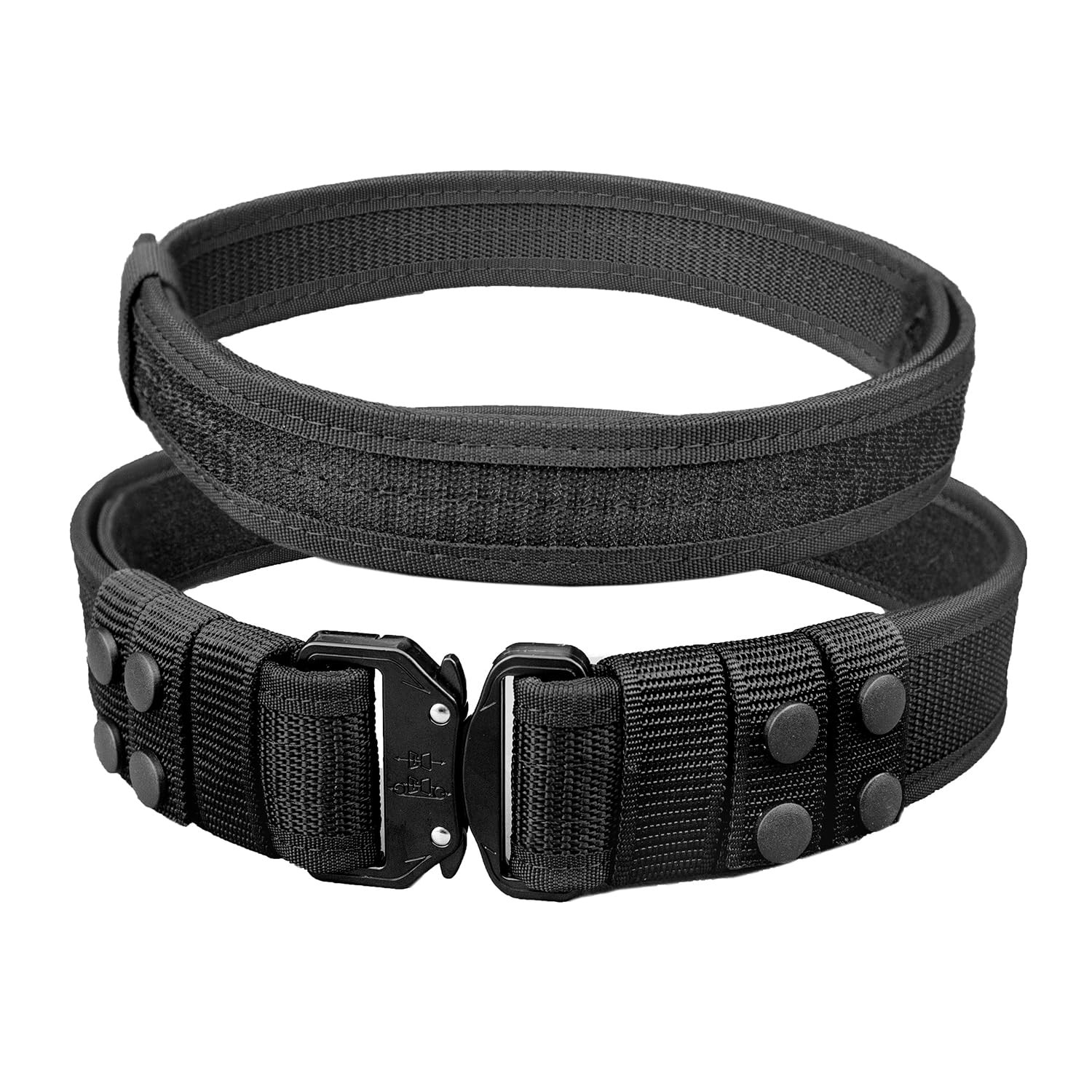 Men’s Tactical Belt Heavy Duty 2 in 1 Nylon Rigger Belt Adjustable Work Belt …