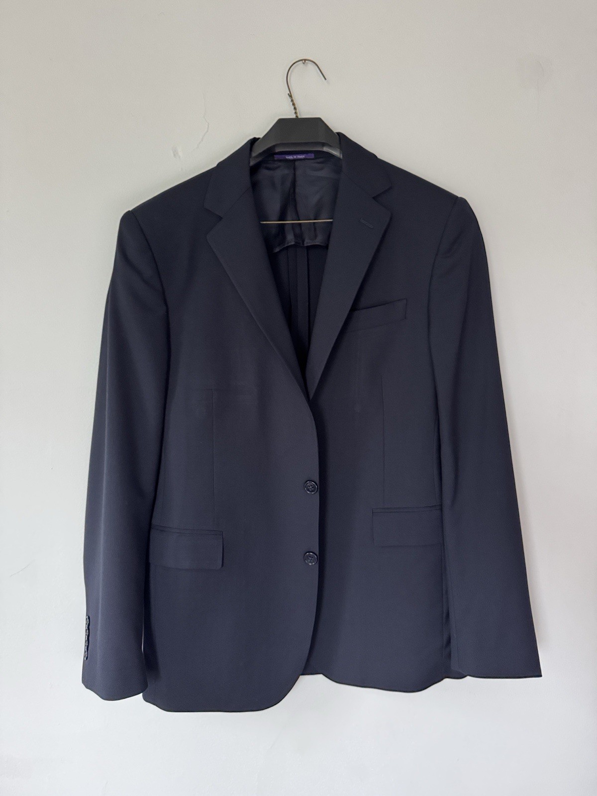 Ralph Lauren Purple Label Men’s Navy Suit Size 38R 100% Wool
