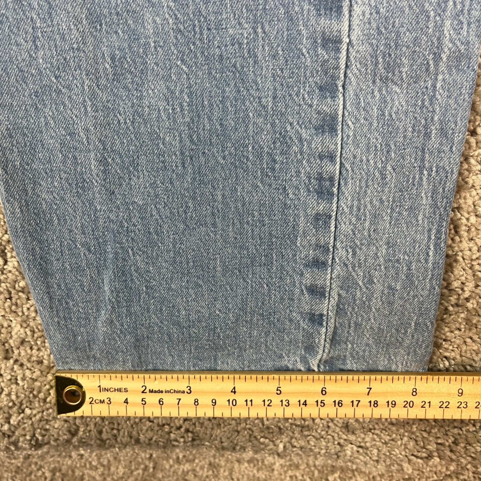 Levi Strauss 505 Jeans Mens W36 L34 Light Wash Straight Fit Denim Pants