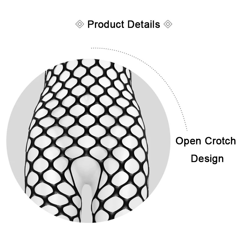Fishnet Hollow Out Bodystocking Lingerie Women Sexy Mesh Bodysuit Porn Underwear