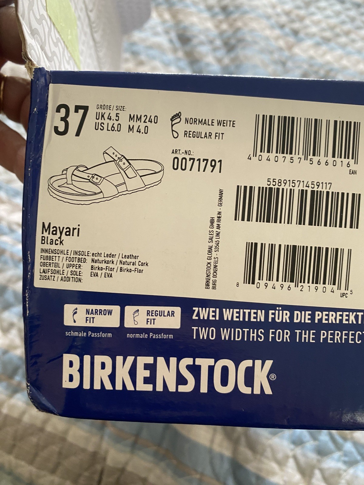 Birkenstock Mayari Birko-Flor Casual Sandals women’s Black-Reg/Wide -size37