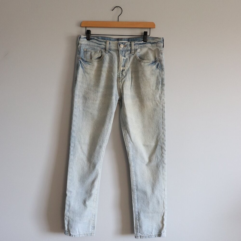 PacSun Men’s Sz 30×30 Blue Light Wash Stretch 5-Pocket Slim Taper Denim Jeans