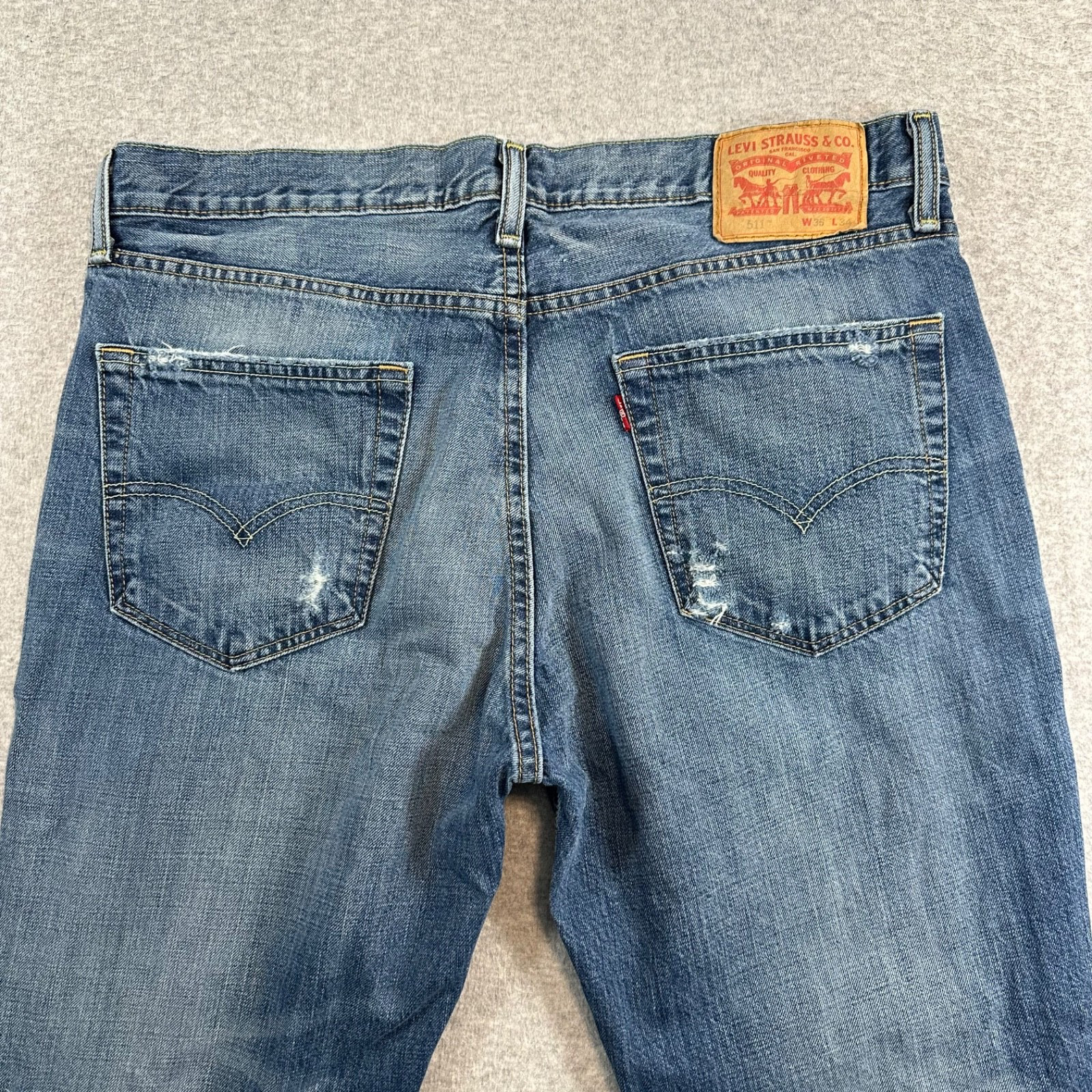 Levi’s 511 Men’s Size 36Wx34L Slim Fit Denim Jeans Medium Wash Blue Stretch