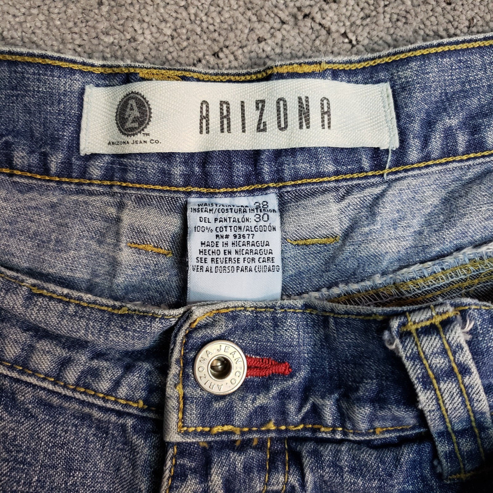 VTG Arizona Jeans Mens 35X29* Blue Wide Leg Skater Denim Baggy Streetwear 90s
