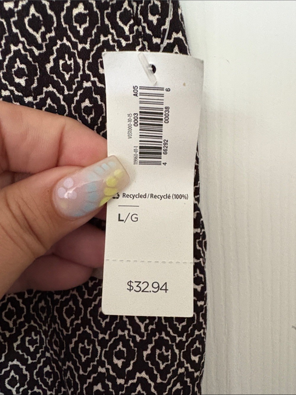 Old Navy Droit Geometric Diamond Pattern Pull-On Pants Size L
