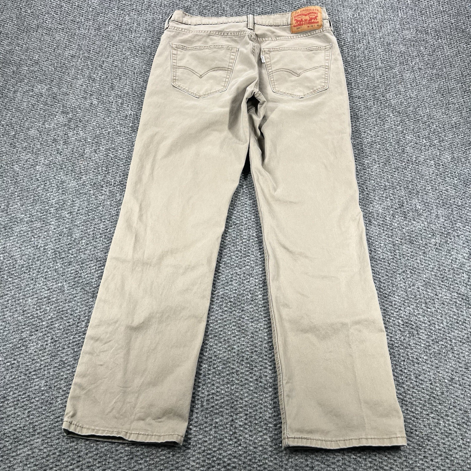 Levis 541 Jeans Mens 32×32(Fits 32×30) Tan Khaki Stretch Athletic Taper Flex