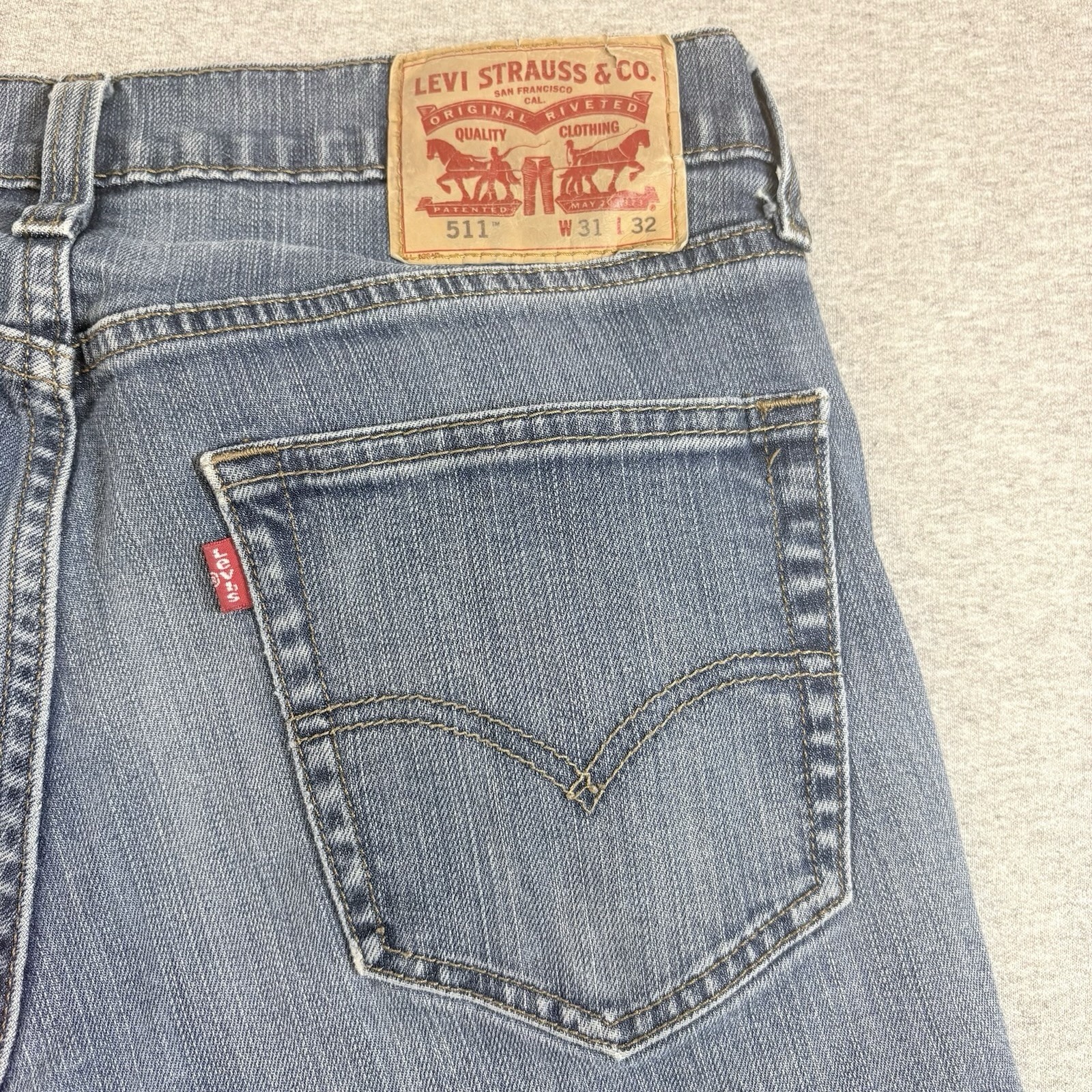 Levi’s 511 Blue Denim Jeans Slim Fit Medium Wash Mens 31×32