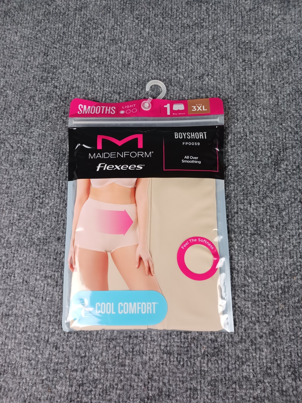 2 PACK MIXED MAIDENFORM FLEXEES BOYSHORT TRANPARENT & BRIEF TRANSPARENT 3XL