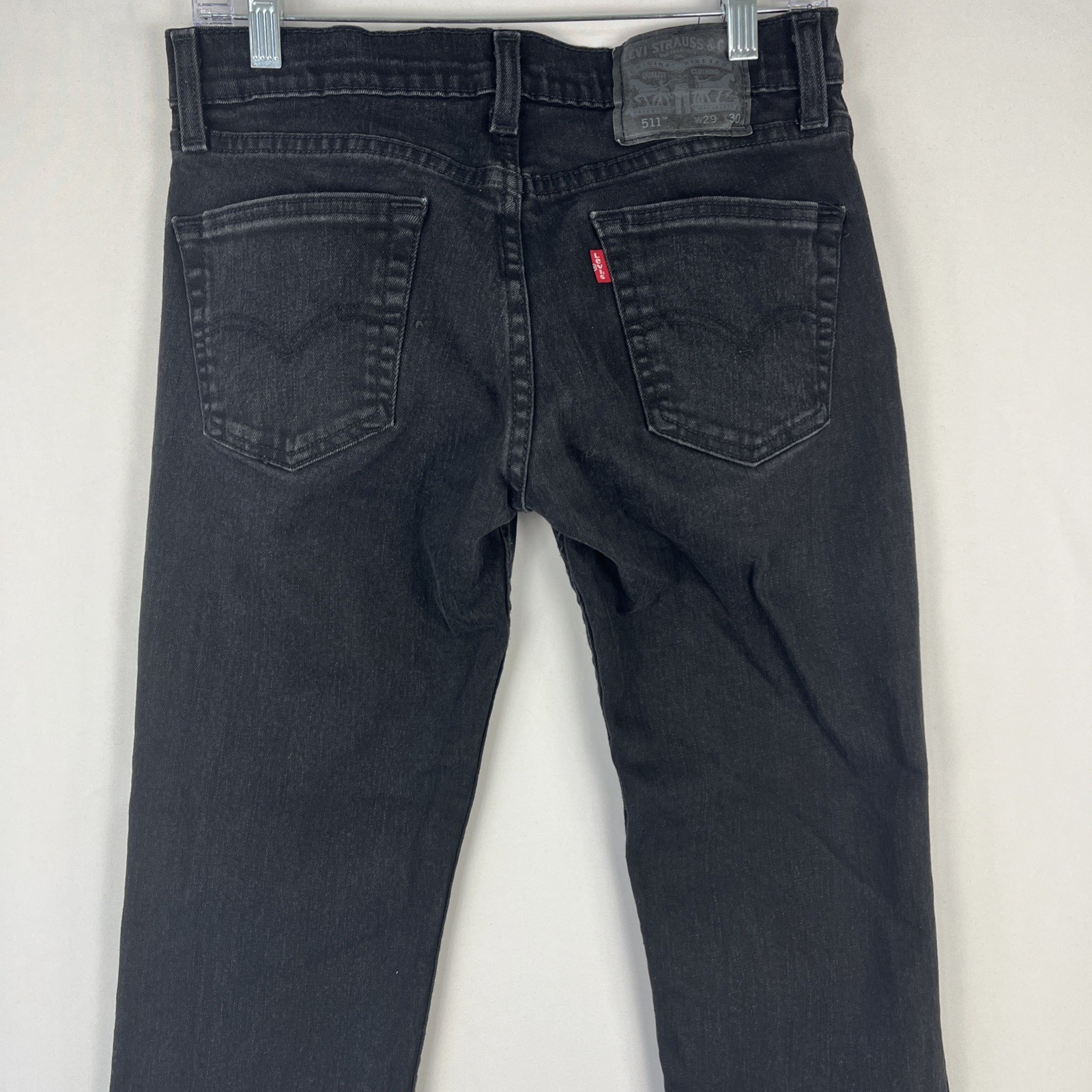 Levi’s 511 Men’s Jeans 29×30 Slim Fit Straight Leg Stretch Denim Black