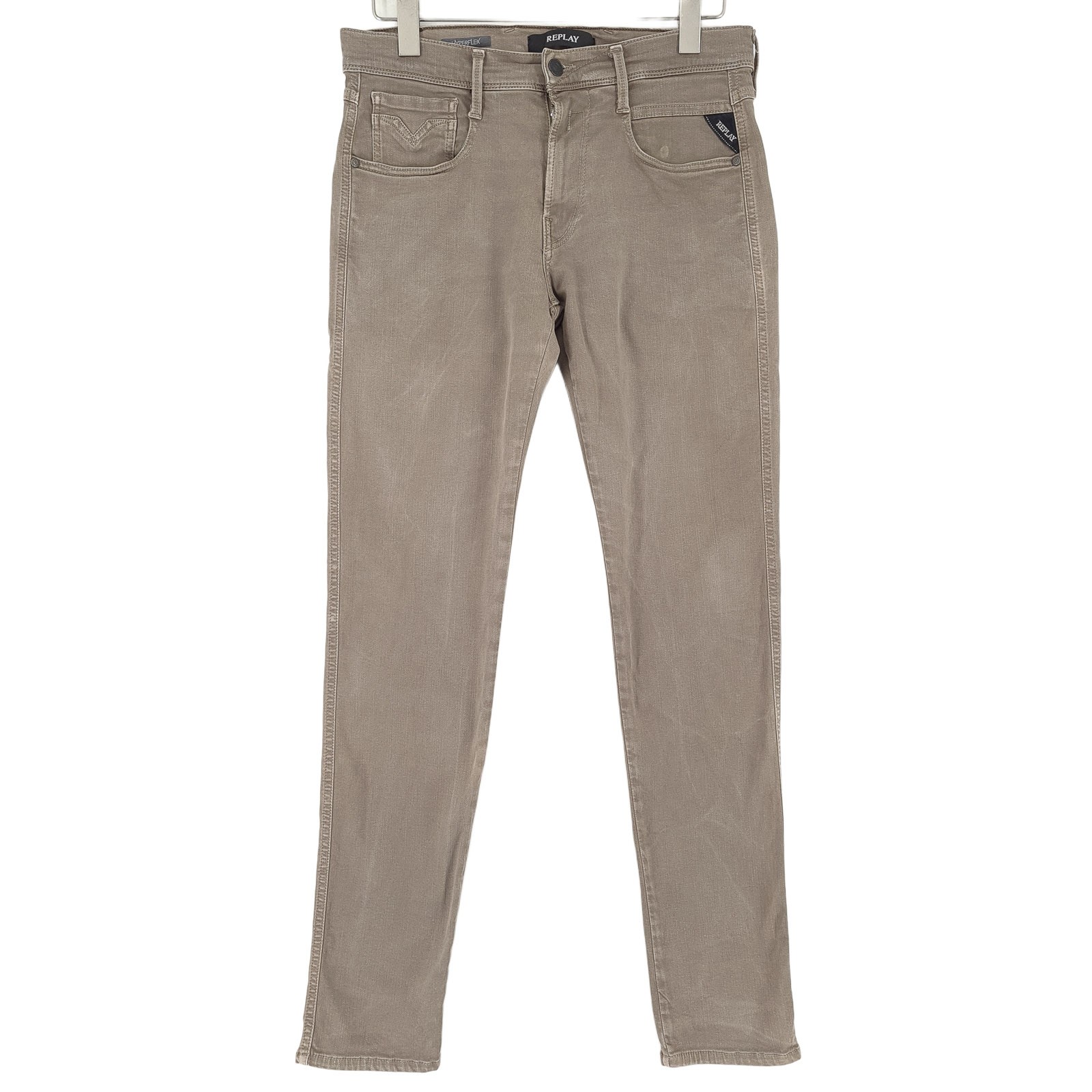 Replay Jeans Anbass Men Stretch Slim Straight Uv0 Size W31 L32