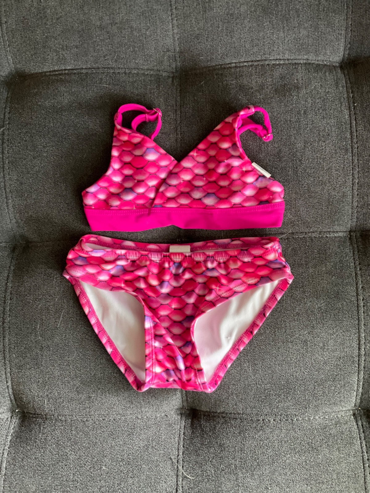 EUC Fin Fun Malibu Pink Bandeau Bikini Set Size Small
