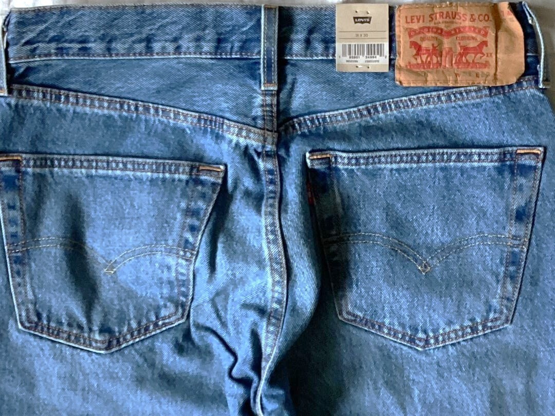 Levi’s 501 Original Fit Button Fly 3306 Medium Blue Size 36×36 STRETCH NEW $80