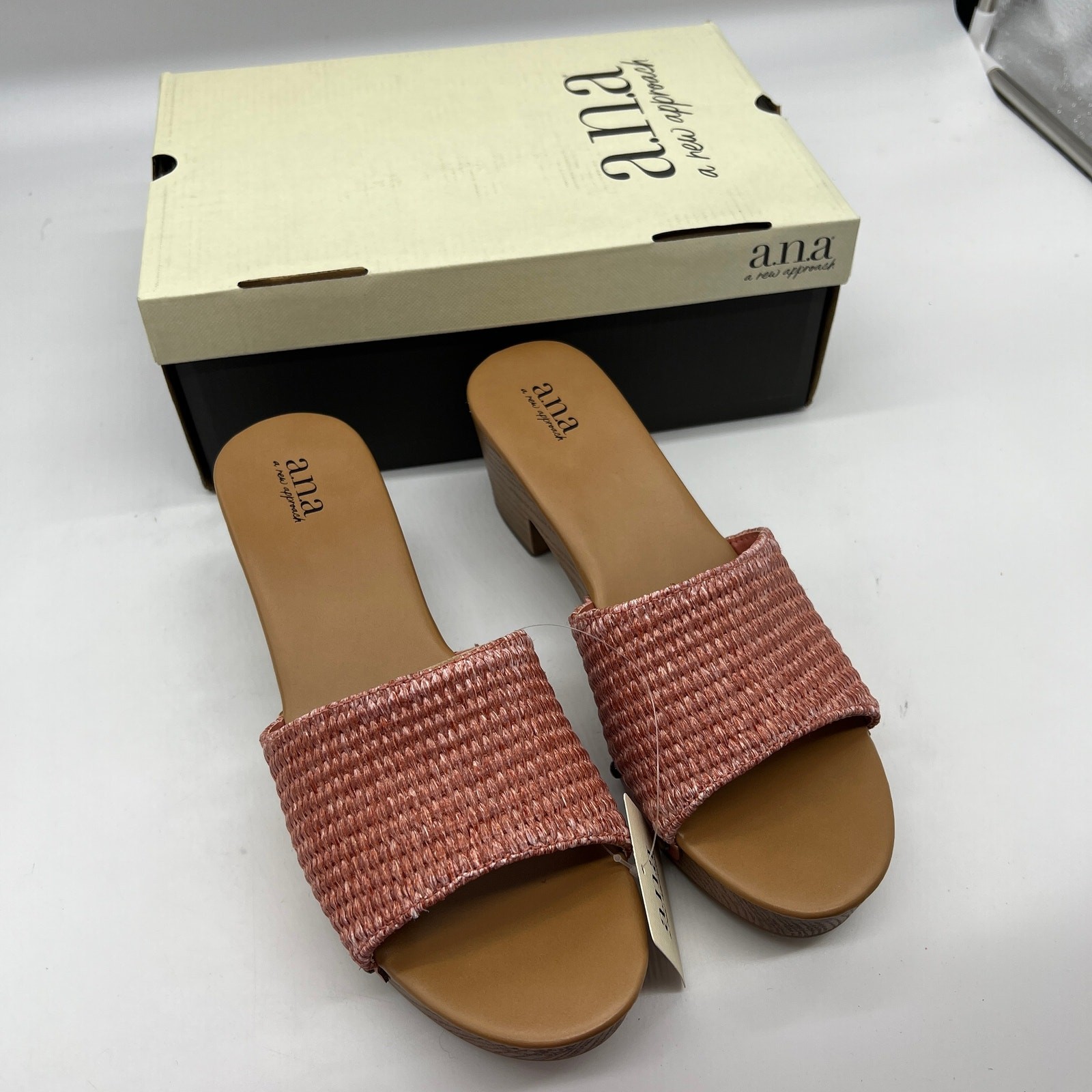a.n.a Womens Robinson Heeled Sandals Terracotta Pink Size 10M