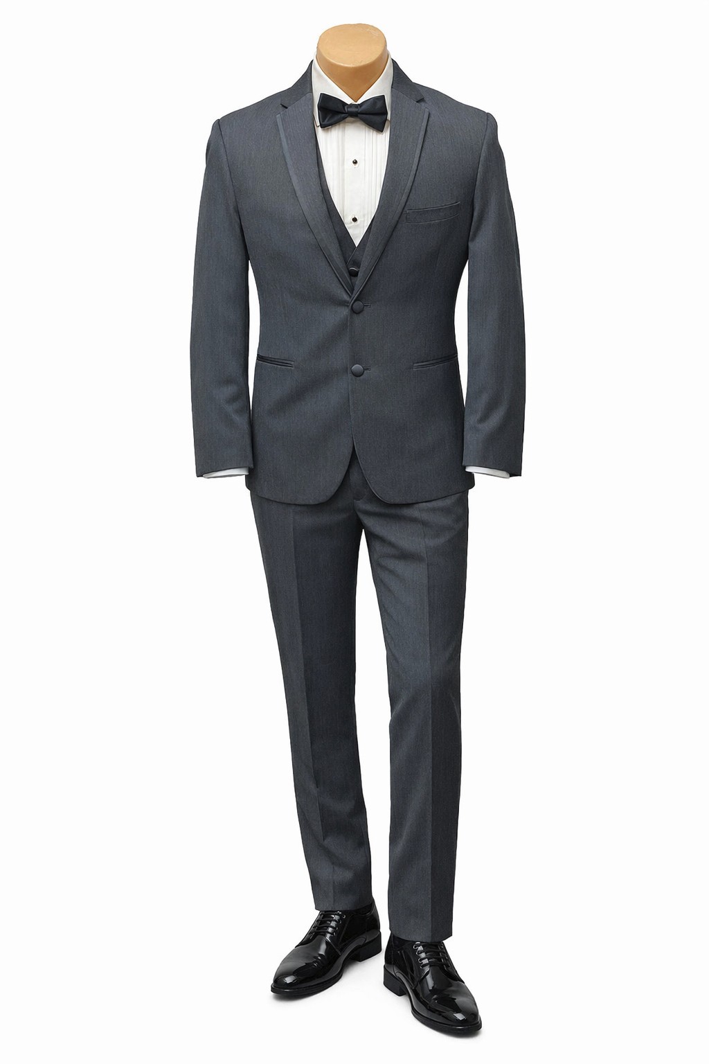 Men’s Michael Kors Eternity Charcoal Grey Tuxedo w Pants & Vest Slim Fit 38R 32W