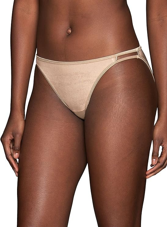 4 pairs VANITY FAIR String Bikini ILLUMINATION 18108 Panty Solid Colors 8 / XL