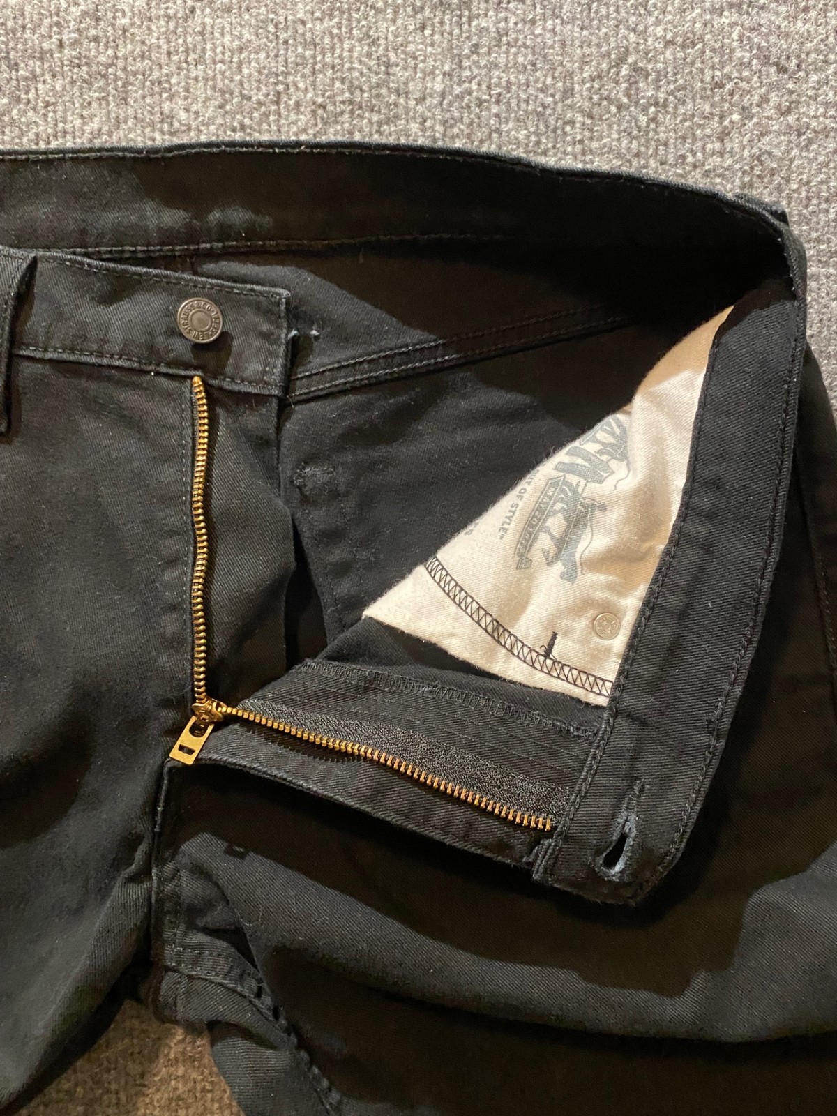 Levis 541 Jeans Mens W32 L32 Black Slim Straight Stretch 98% Cotton 2% Elastane