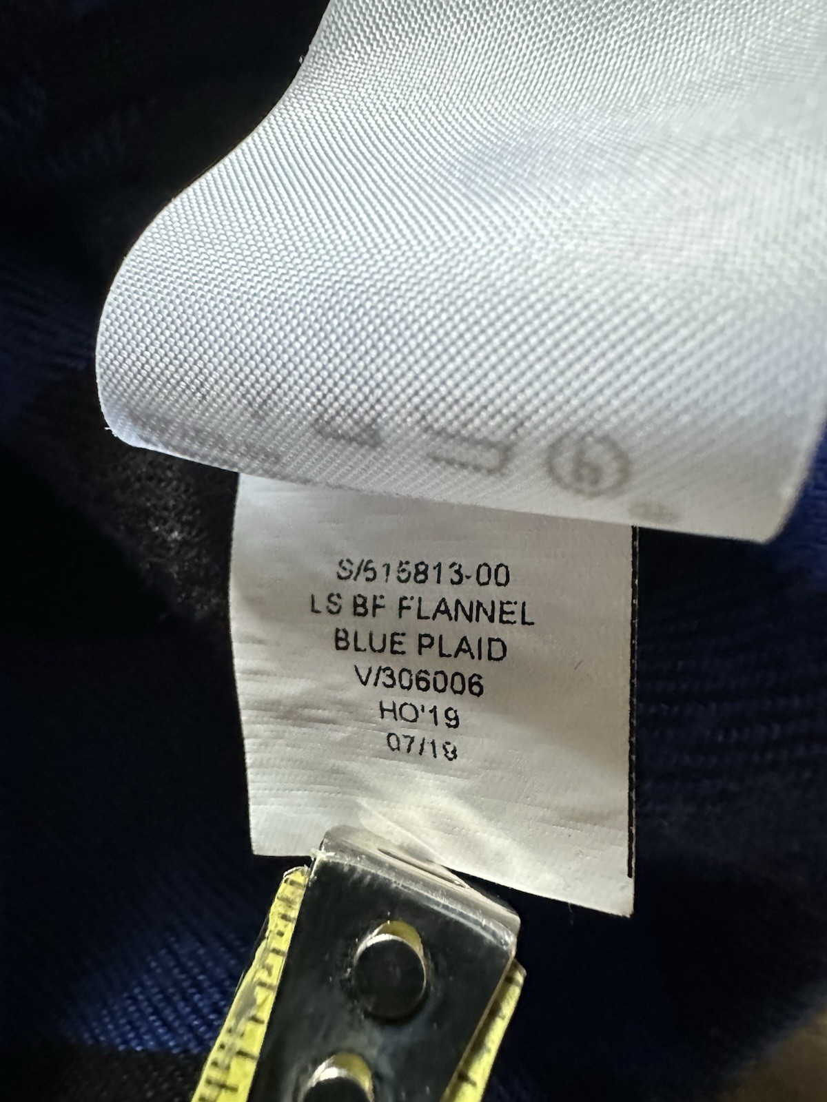 Banana Republic Boyfriend Fit Small Blue Black Buffalo Plaid Button Down Shirt