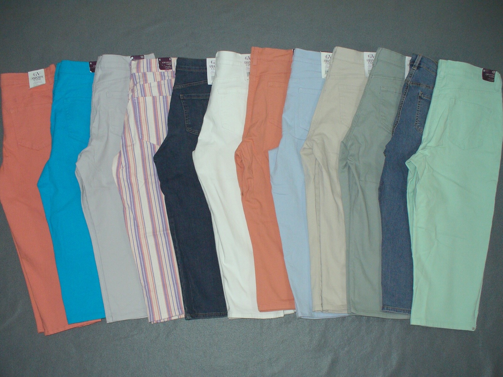 NWT Womens Gloria Vanderbilt Amanda Denim Capris – U Pick Color + Size -MSRP $52