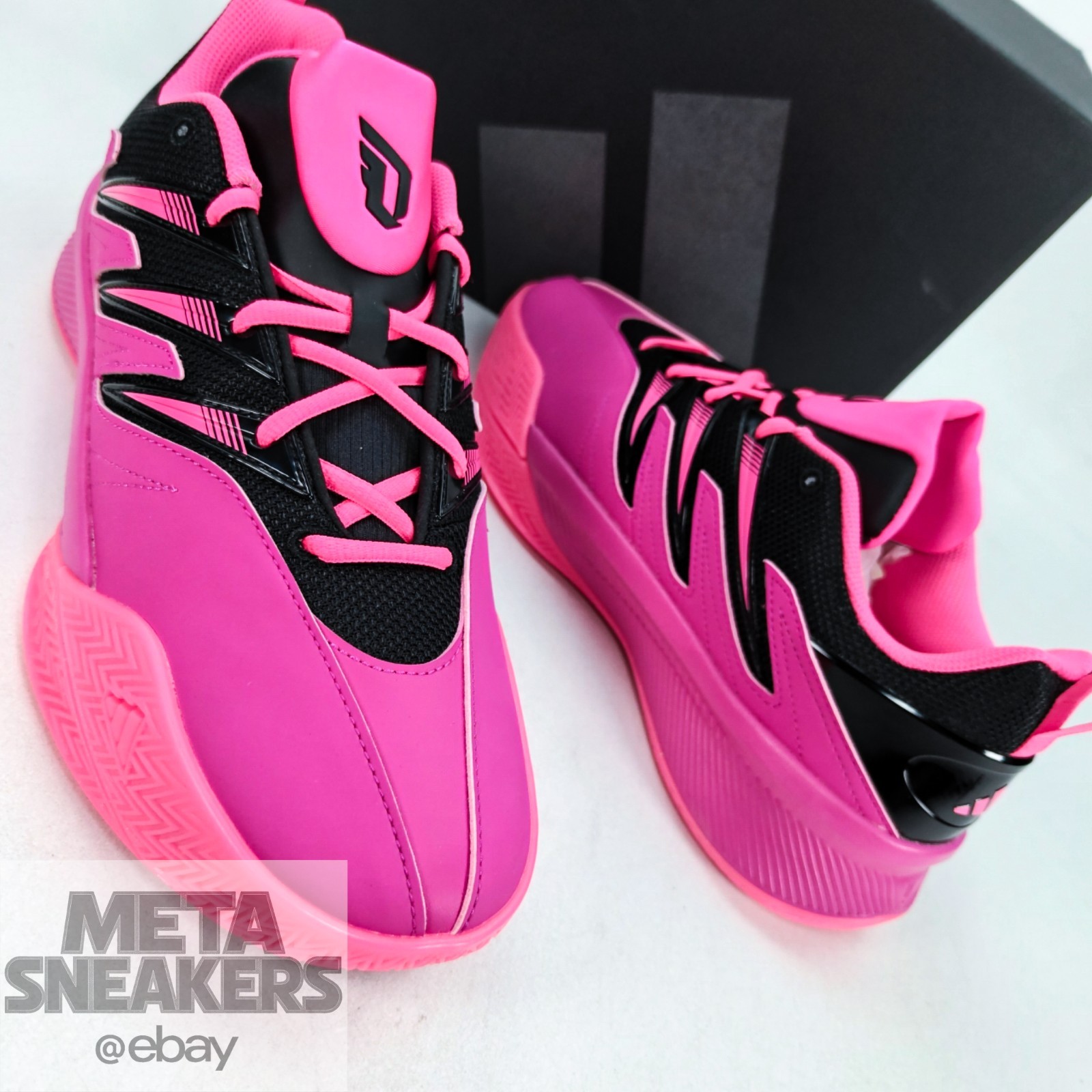 Adidas US 11 Men’s Pink Black Lifestyle Basketball Dame Certified 3 JI1545 New