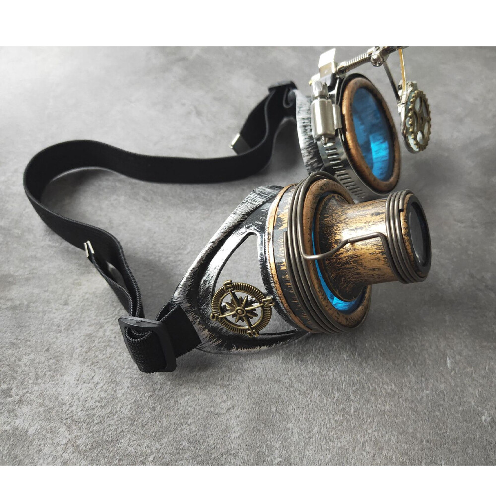 Funky Steampunk Goggles Colored Punk Ocular Gothic Men Punk Glasses Cosplay Gift
